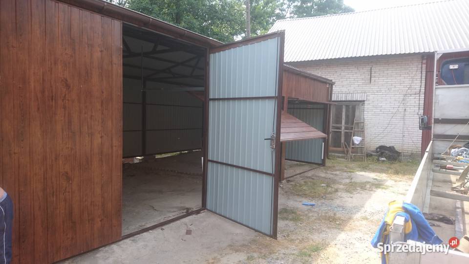 Garaż Blaszany Drewnopodobny WIATA HALA Romstal Rawa Mazowiecka