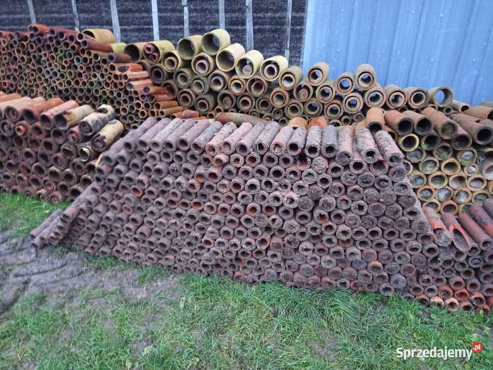 Dren dreny melioracyjne ceramiczne rury Miłakowo