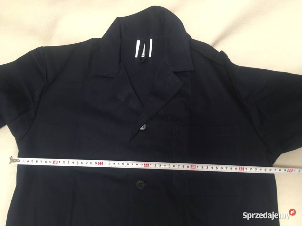 Fartuch roboczy czarny Nowy Bawełna L laborki Kołobrzeg