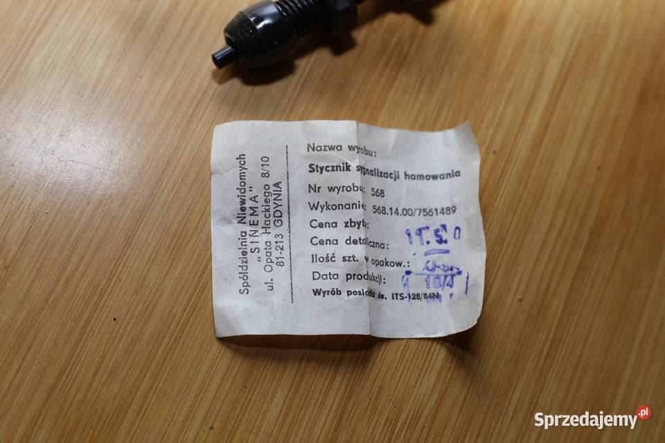 Stycznik hamowania włącznik STOP PRL SINEMA 568 Kalisz