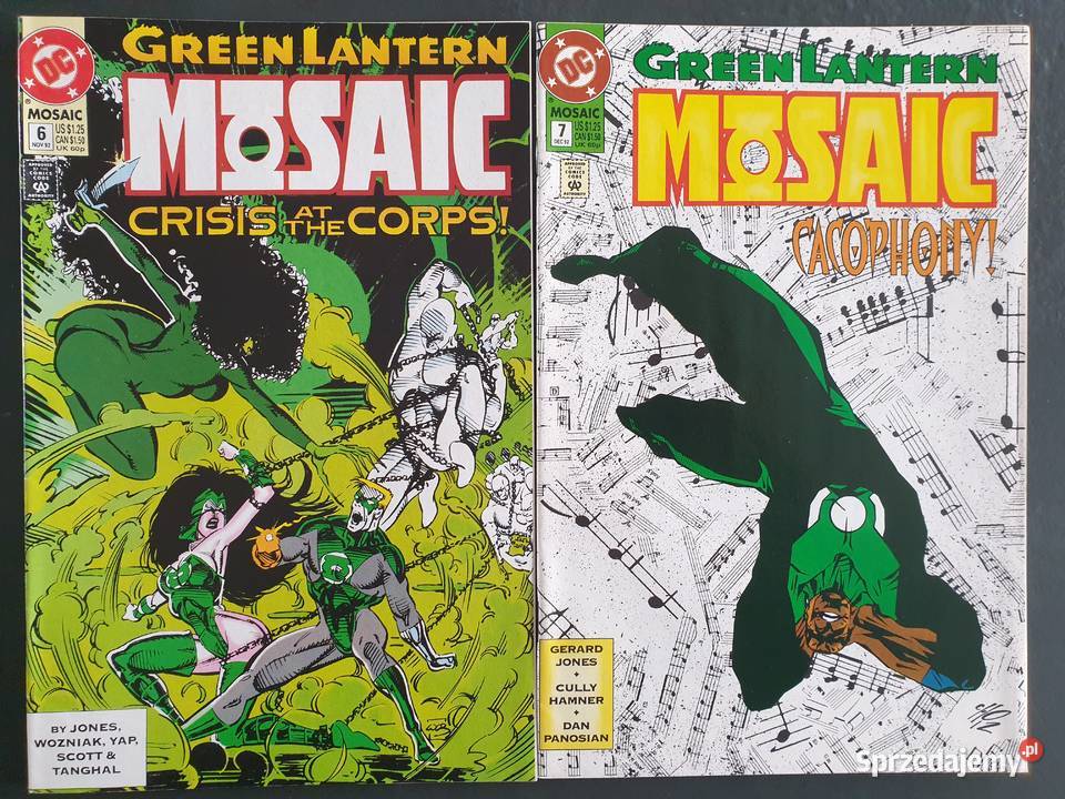 Green Lantern Mosaic 7 komiksów DC USA 1992 Superbohaterowie Komiksy