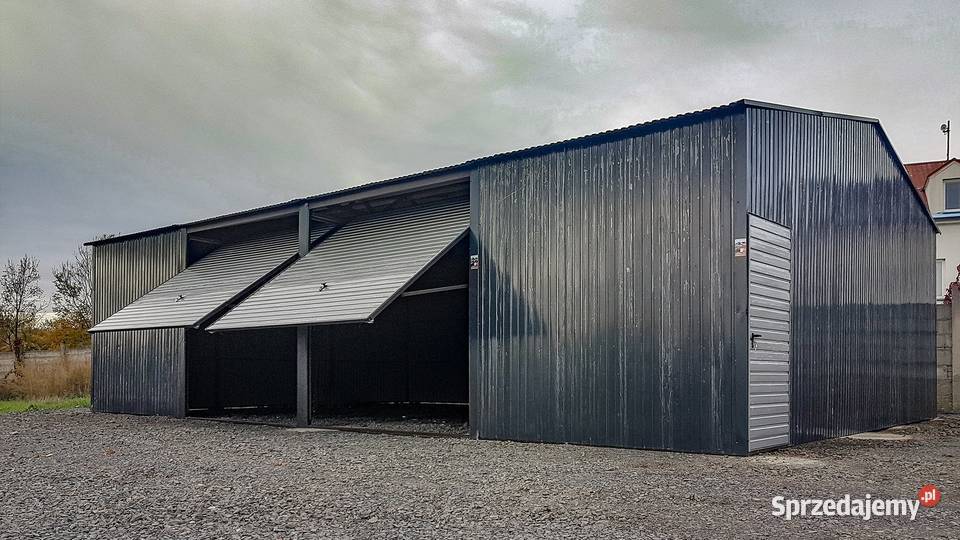 Blaszana hala 128m ciemny grafit małopolskie Kraków