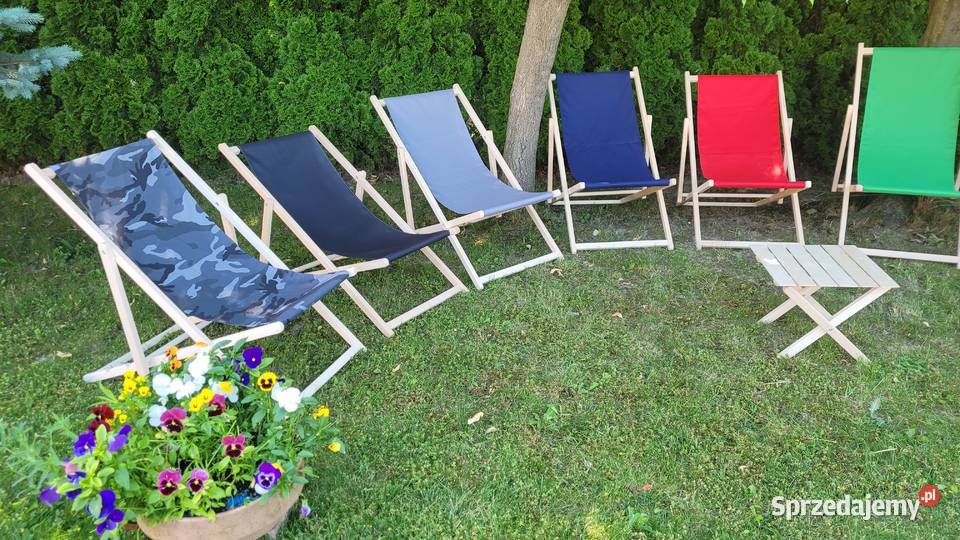 POLSKI Leżak DREWNIANY plażowy ogrodowyMIX Kraków
