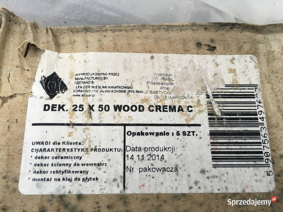 Dekor ścienny wood crema c 25x50 firmy ALFA CER
