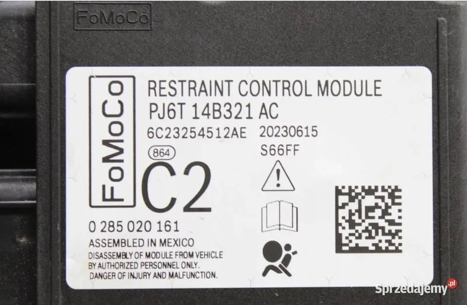 Ford SRS PJ6T14B321AC Crash Reset Naprawa