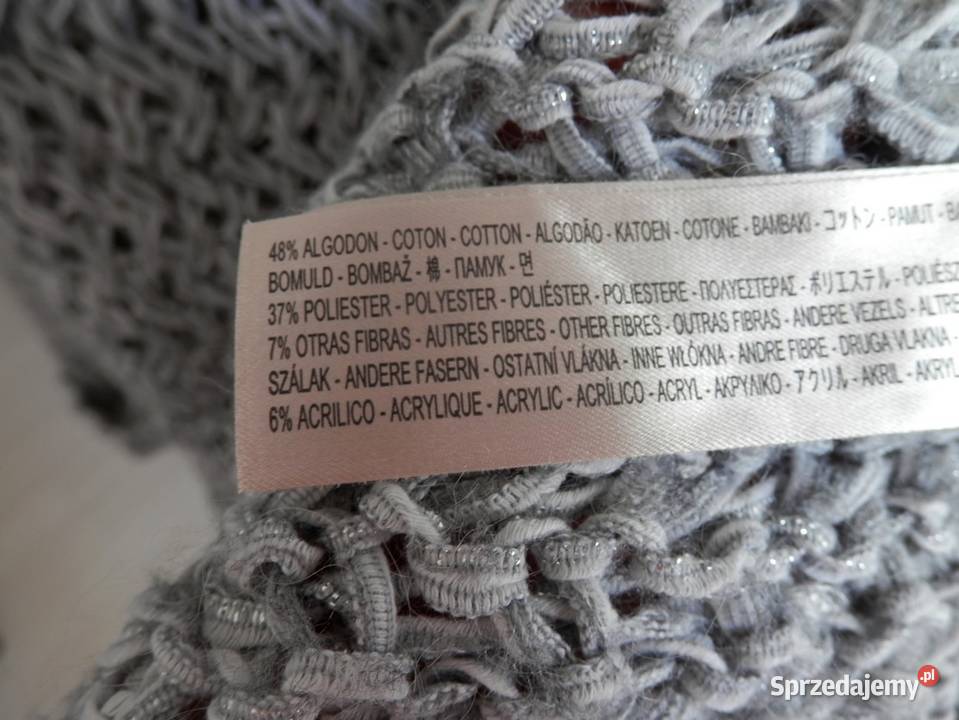 Sweter Massimo Dutti Ażurowy Bawełna Moher Wełna długi podlaskie Łomża