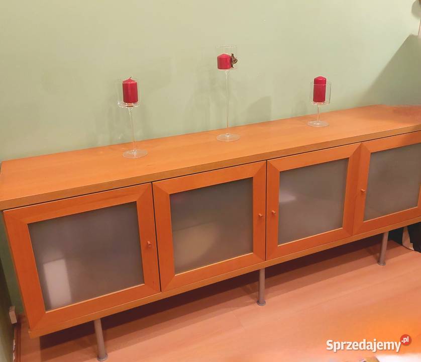 Komoda IKEA szerokość 195 szklane półki Nowa Iwiczna