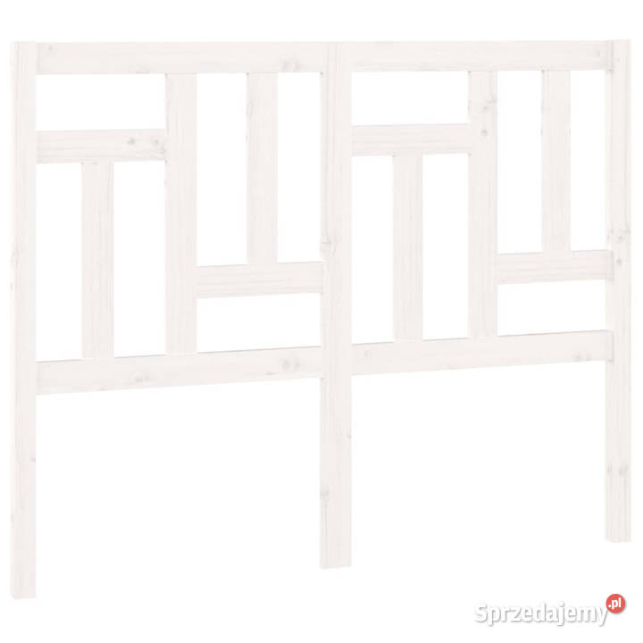 Wezgłowie łóżka białe 2055x4x100 lite drewno