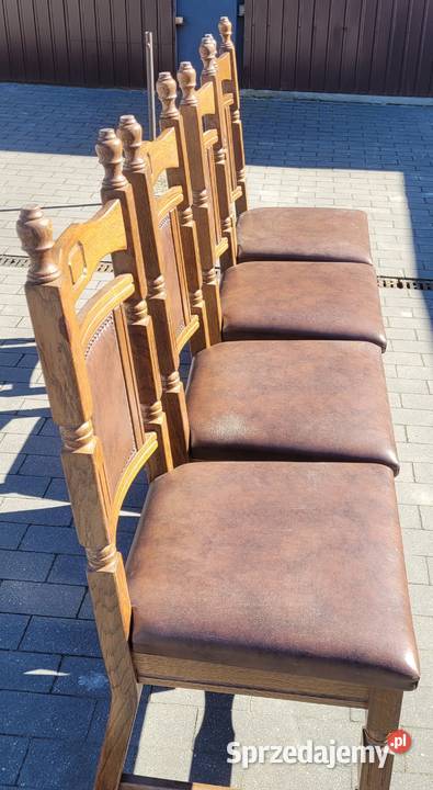 Antyki 4 krzesła lite drewno Zamość sprzedam