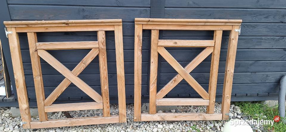Balustrada drewniana krzyżowa