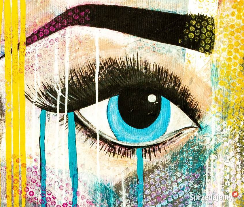 Obraz ręcznie malowany na płótnie 80x70 Pop Art Piaseczno