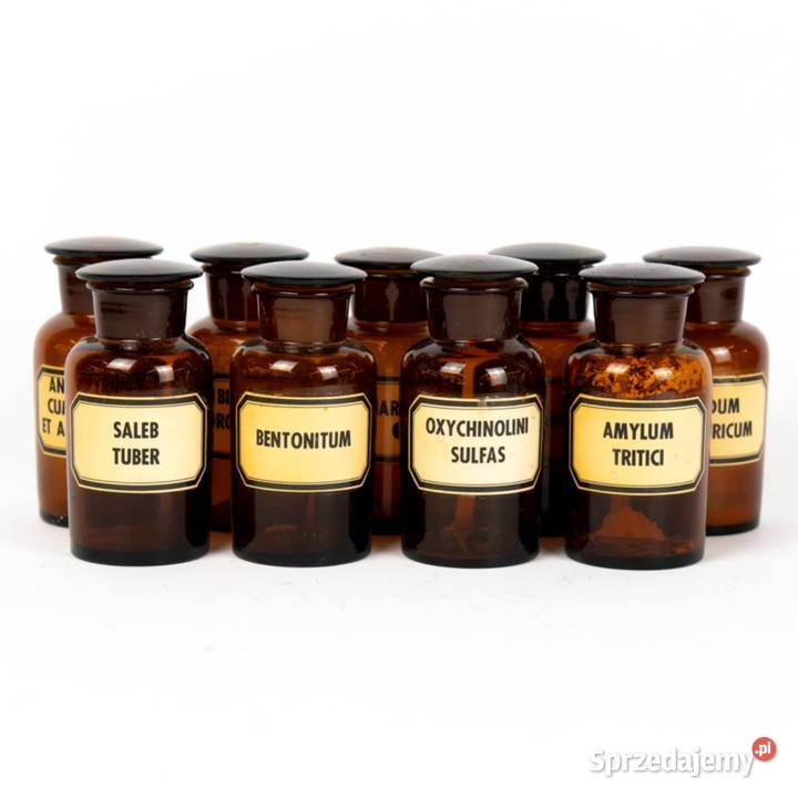 Kolekcja butelek aptecznych Ścibórz