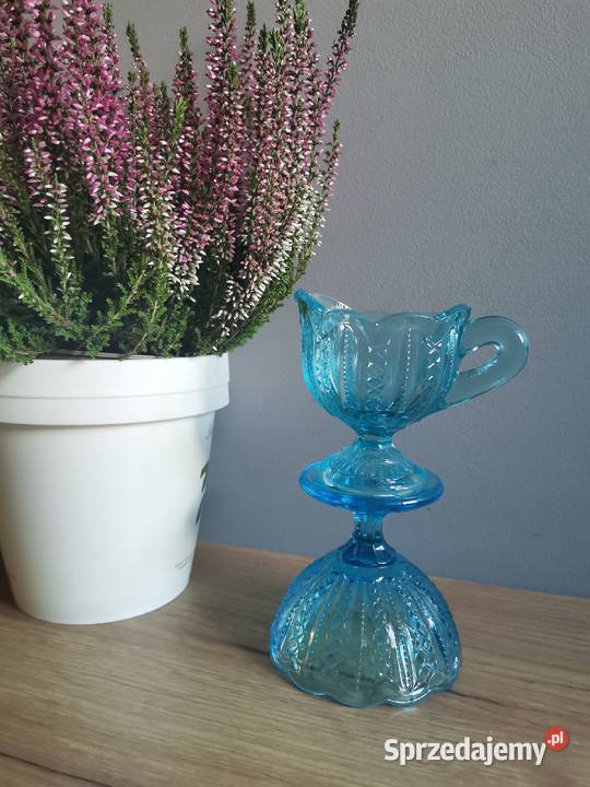 Stare turkusowe szkło huta Ząbkowice mlecznik i Porcelana i szkło sprzedam