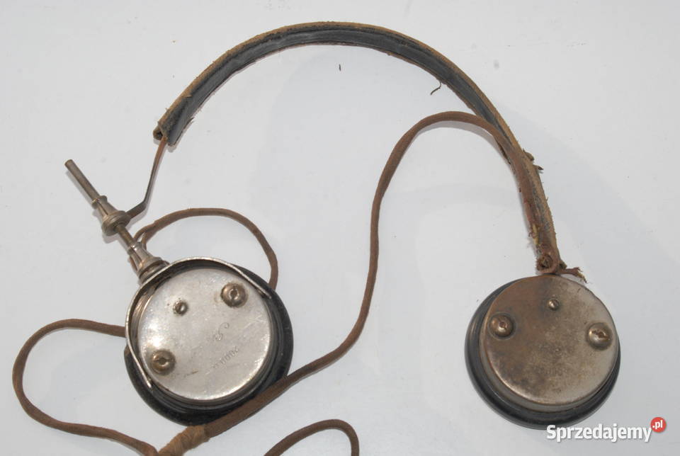 Stare słuchawki do radiostacji sygnowane Cieszyn