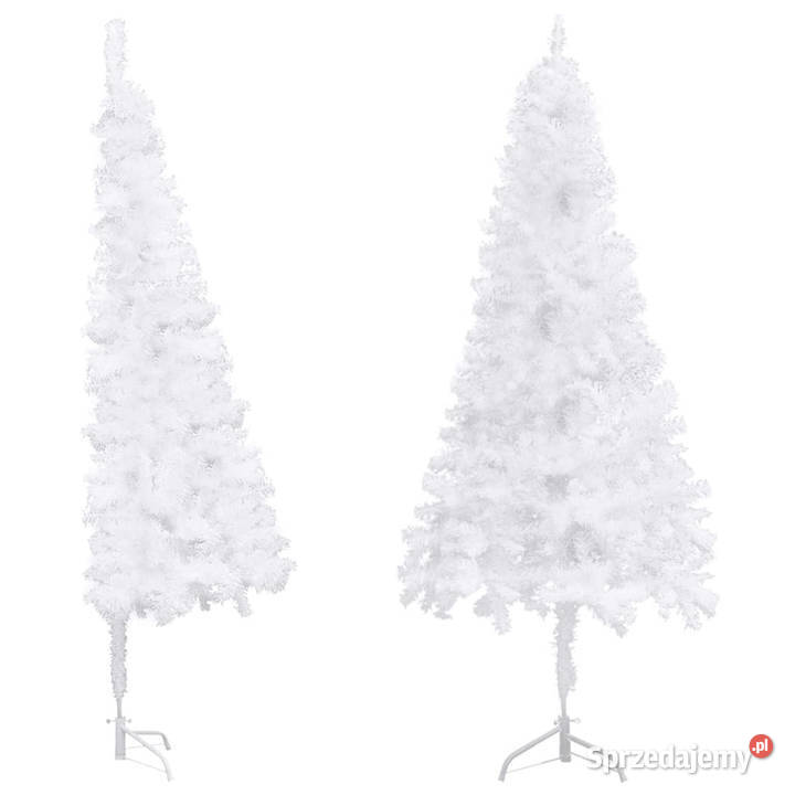 Sztuczna choinka narożna biała 240 PVC WM329171