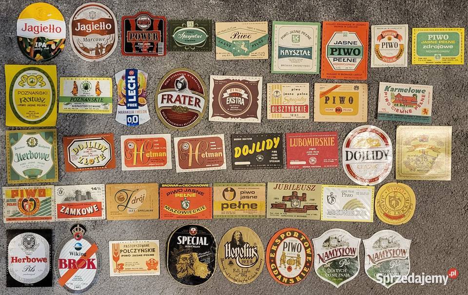 Etykiety piwne zestaw 359 etykiet polskie Ząbki sprzedam