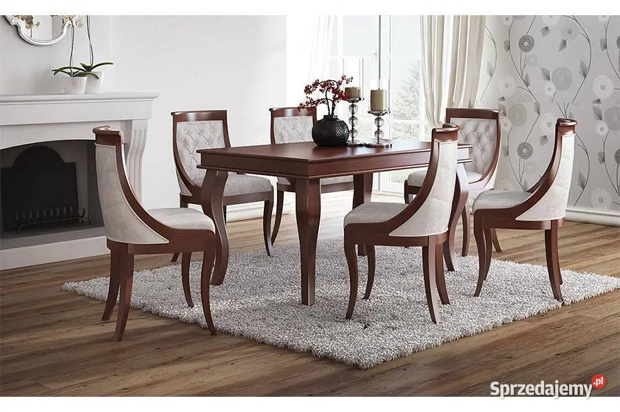 Stół drewniany stylowy rozkładany 857 140cm opolskie Opole