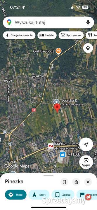 Działka budowlana 1000m 27x37 Strykowska Opolska Łódź