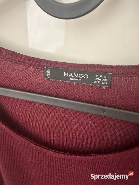 Bordowy sweterek Mango L długi Gdańsk