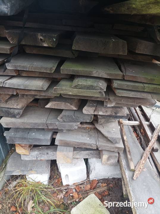 Bale deski drewno dąb suche Sterdyń