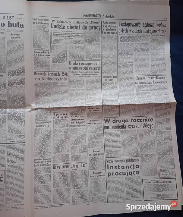 Trybuna Ludu 206 Wtorek 31 sierpnia 1982 r Koźminek