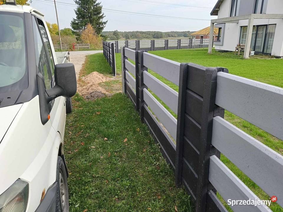 Nowoczesne ogrodzenie betonowe Glinnik