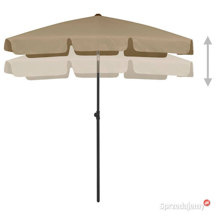 Parasol plażowy taupe 180x120 WM314722 mazowieckie Warszawa