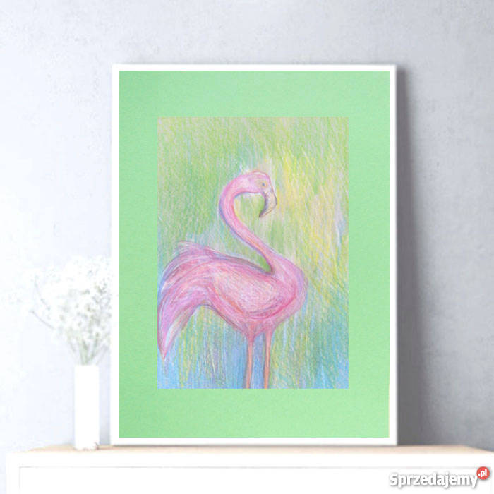 fajny rysunek z flamingiem flaming obrazek do Katowice