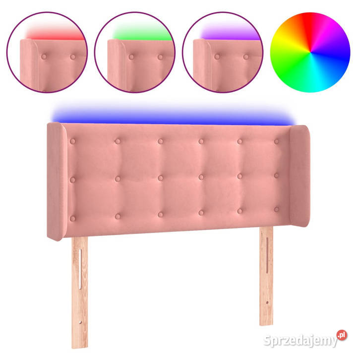 Zagłówek do łóżka z LED różowy 83x16x7888 Warszawa
