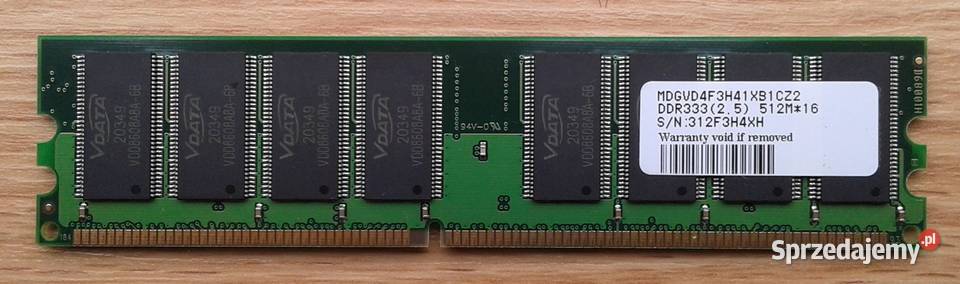 Pamięć VDATA MDGVD4F3H41XB1CZ2 DDR25 512 MB 16 Pojemność 512MB Gliwice