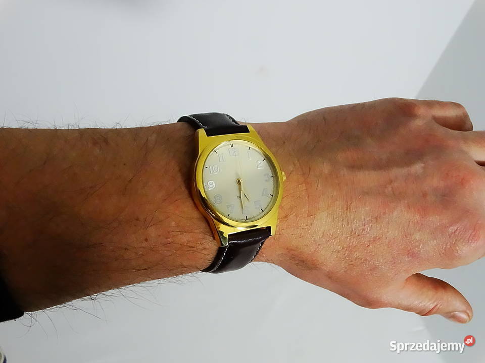 Klasyczny analogowy Quartz zegarek w złotym Biłgoraj sprzedam