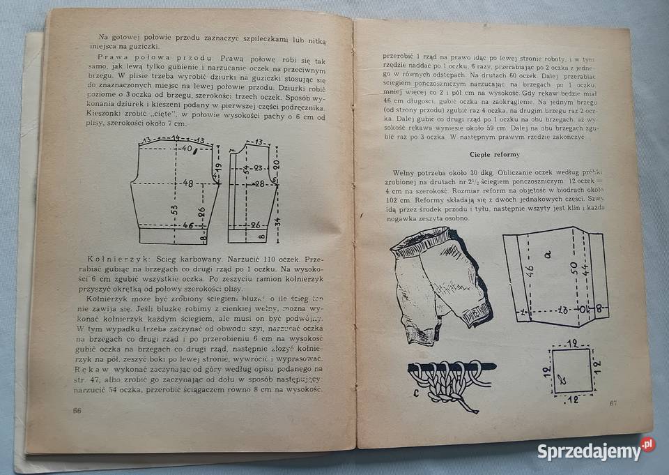 Helena Gawrońska Roboty na drutach LSW 1963 r Koźminek