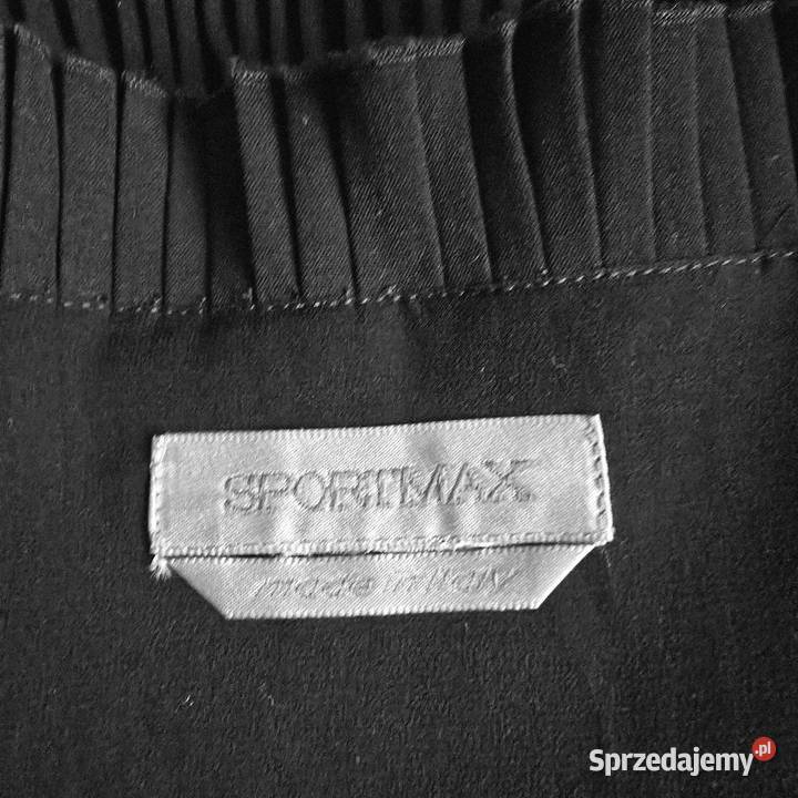 Sukienka koktajlowa SPORTMAX ITALY czarna r M Na szelkach  Gdańsk