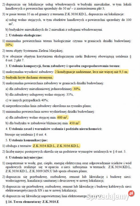 działka pod dom jednorodzinny Krzekowo zachodniopomorskie Szczecin sprzedam