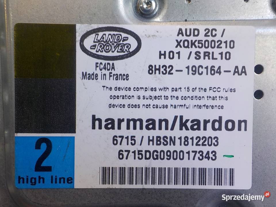 RANGE ROVER SPORT I LIFT 36 0913 wzmacniacz osobowe Suków