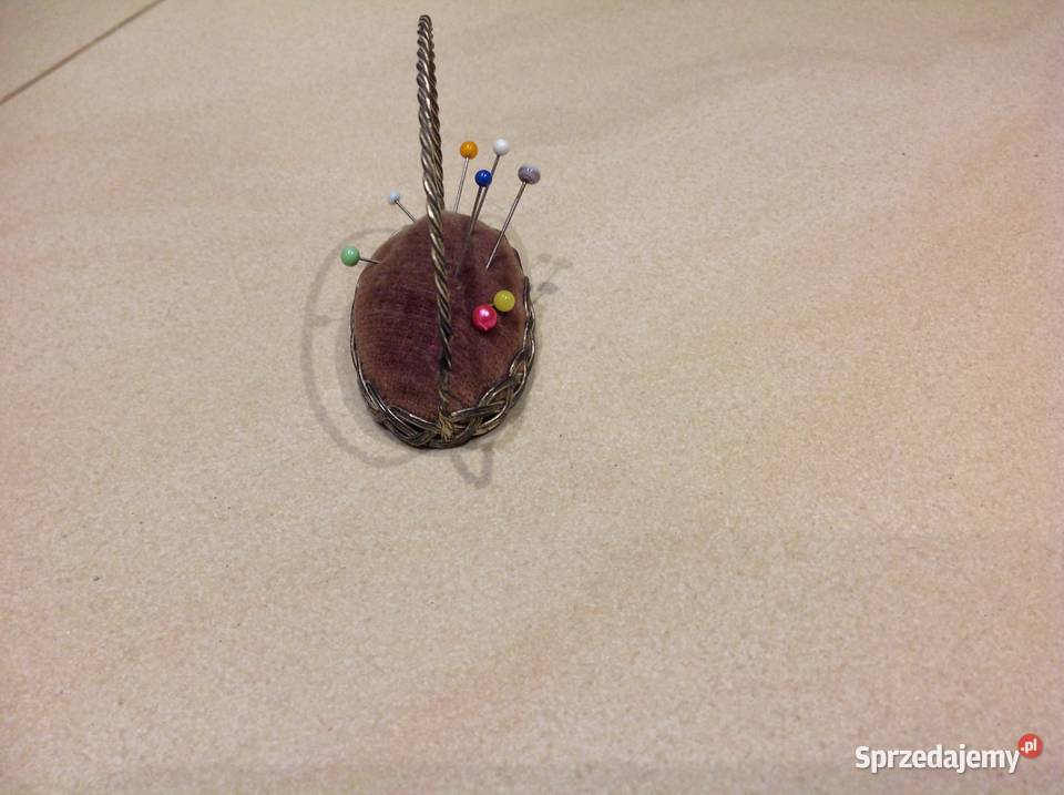 Zabytkowa Poduszeczka Koszyczek na Szpilki Igły Nowa Sól