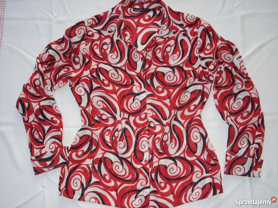 KappAhl Zwiewna Koszula Bluzka Ładny wzór 40 42 czarny małopolskie Nowy Sącz