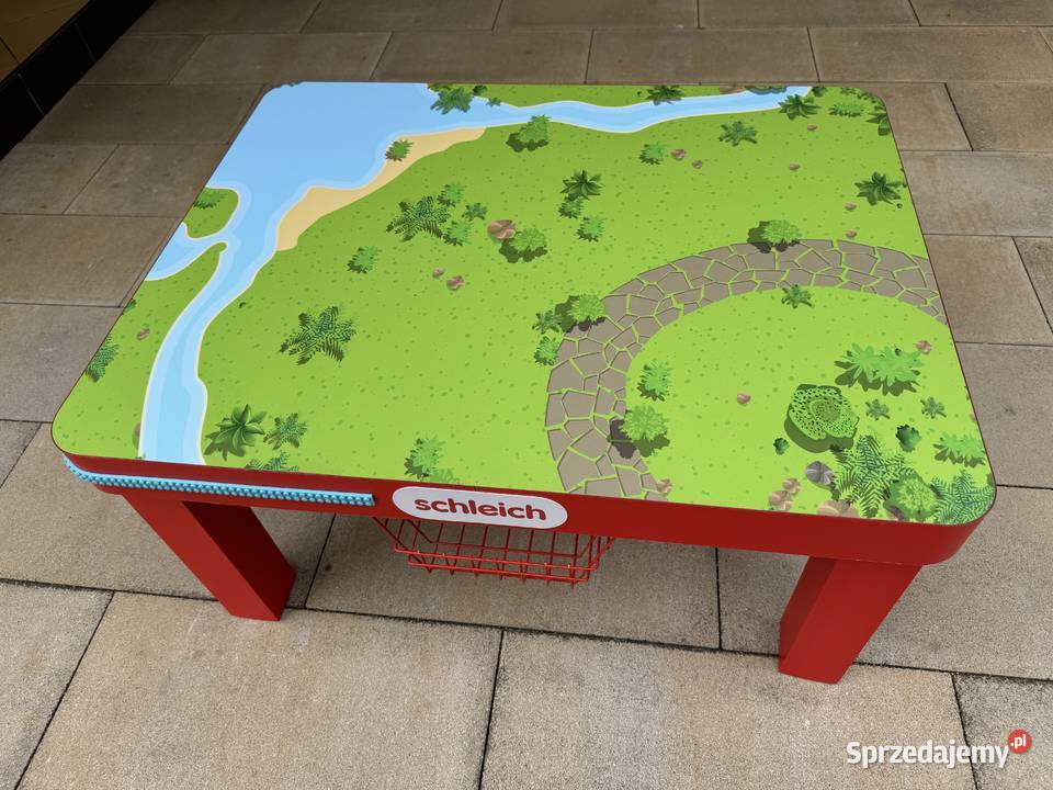 Stolik dziecka do zabawy klocki figurki kolorowy Garwolin