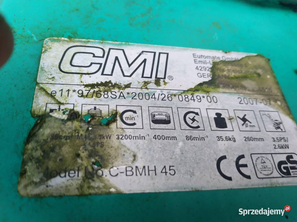 Dawca czesci Glebogryzarka spalinowa CMI CBMH 45 Gdańsk sprzedam
