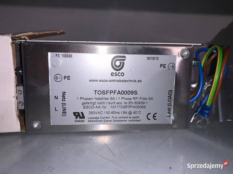 ESCO 1011TOSFPFA0009S NETZFILTER 9 A Warszawa sprzedam