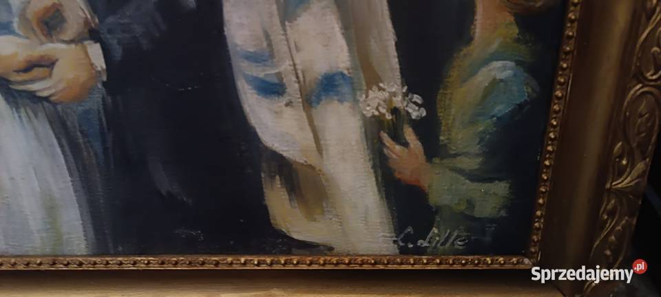 Obraz żydowskie wesele olej na płótnie Kraków