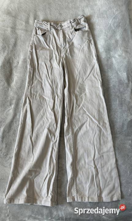 Szerokie spodnie jeansy dżinsy wide leg z Odzież damska podkarpackie Jasło sprzedam