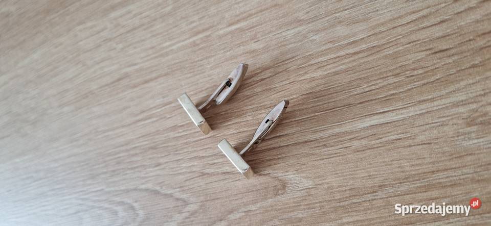 srebrne spinki do mankietów 10g kwadrat Spinki do mankietów małopolskie