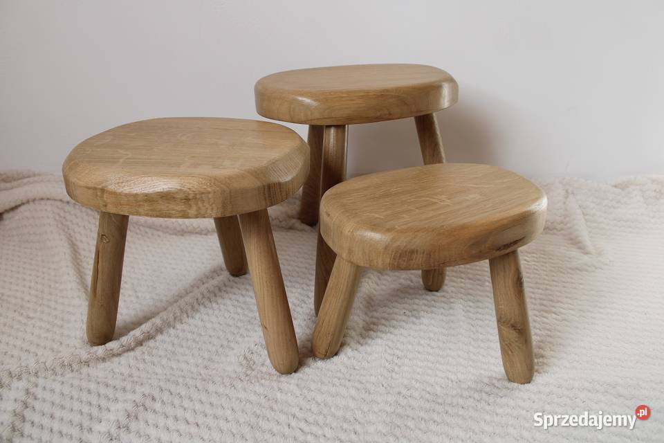 Dębowe stołeczki kwietniki Zarszyn sprzedam