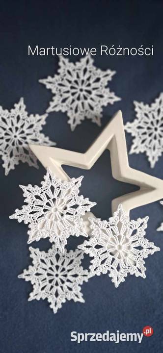 Gwiazdki szydełkowe zestaw 6 sztuk Suwałki