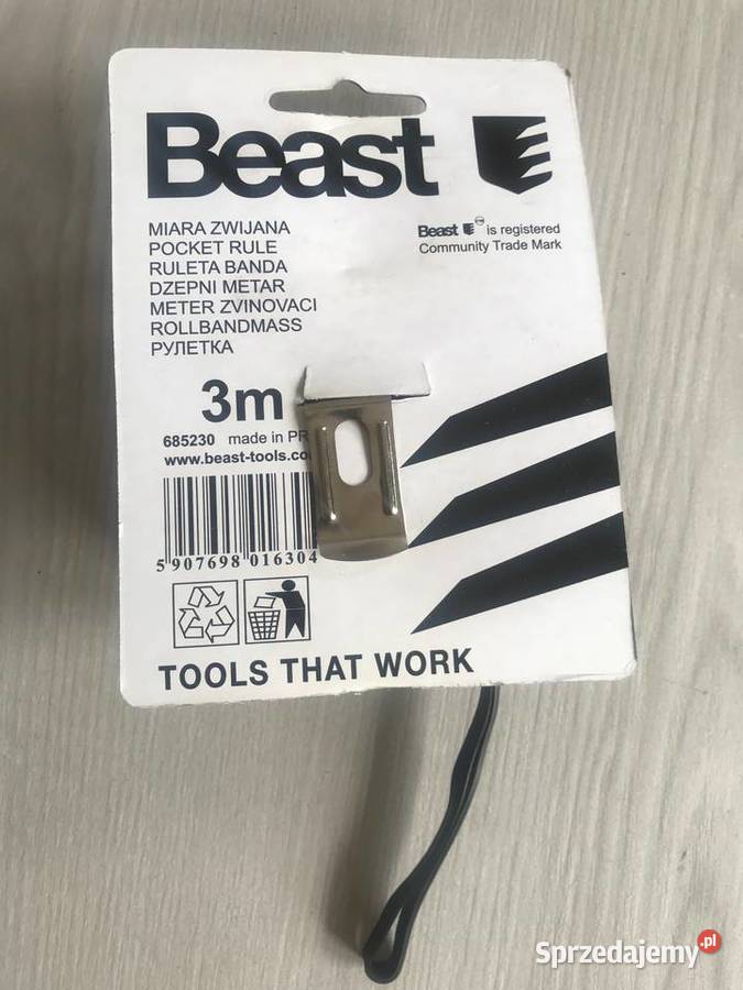 Miarka Zwijana 3M 16mm 3x STOP CE Beast 685230 dolnośląskie Góra