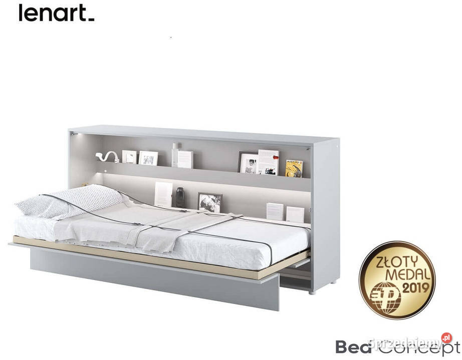 Półkotapczan Łóżko w Szafie BED CONCEPT 90x200 Łóżka, wersalki i sofy Gliwice
