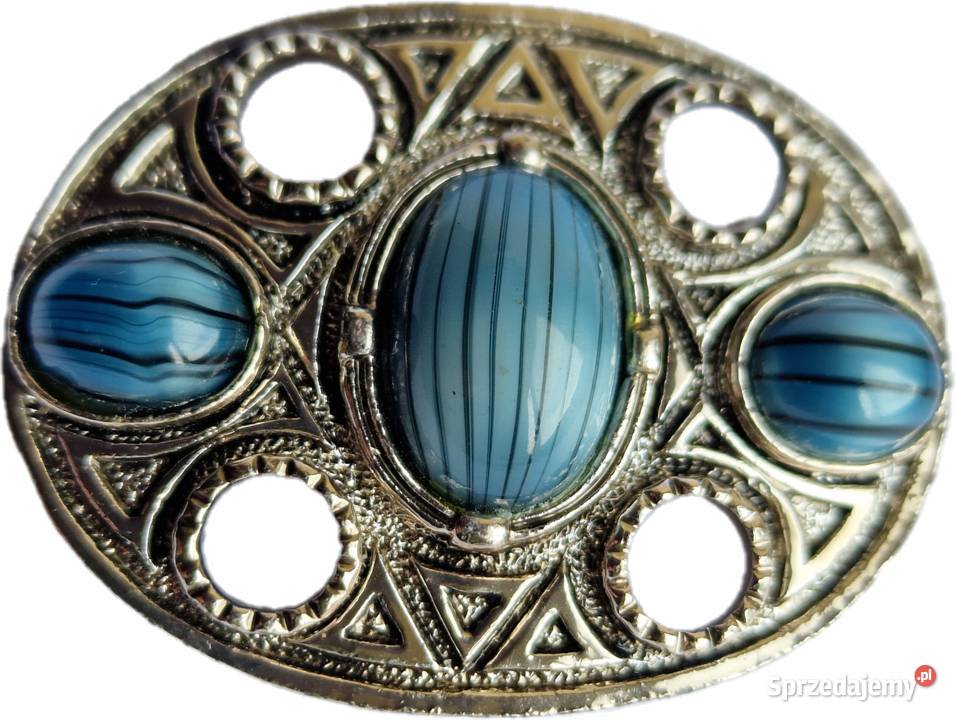 BROSZA ART DECO ZE SZKŁEM ARTYSTYCZNYM Częstochowa sprzedam