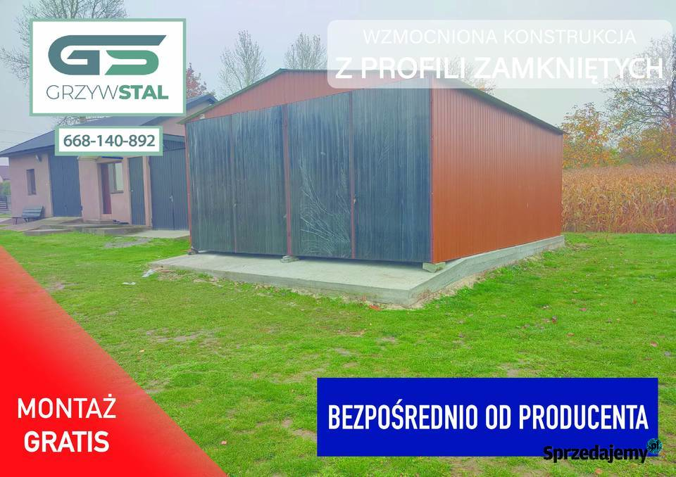 Garaż blaszany Brązowy Magazyn Garaże Blaszane