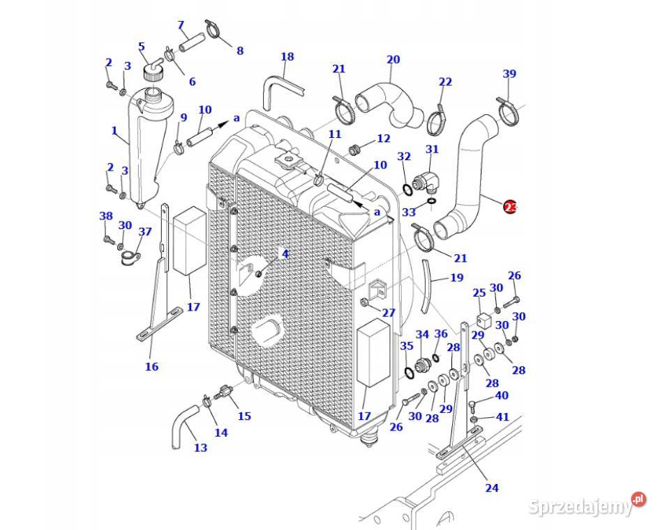 Wąż chłodnicy dolny Komatsu 42N0311270 WB97RS wielkopolskie